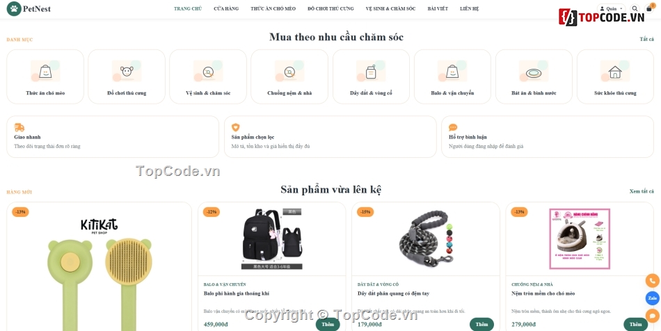 thú cưng,web bán thú,bán website,web bán đồ dùng